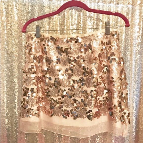 Dresses & Skirts - 🌹🆕❤️Shiny Sparkly Rose Gold Sequin MiniSkirt❤️